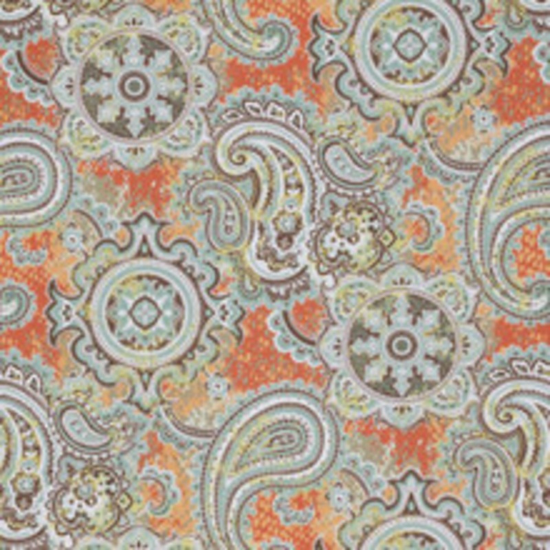 RM CoCo Fabric Pickwick Paisley Papaya
