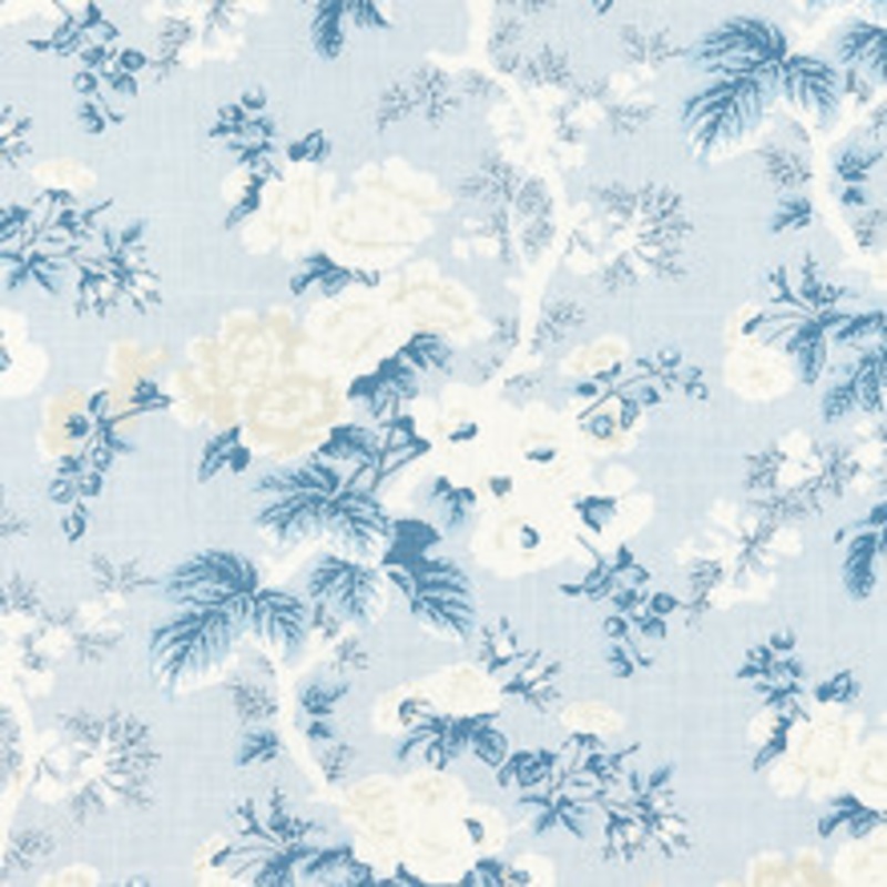 Scalamandre
 Fabric Ascot Linen Print/Sky Sc 000216602
