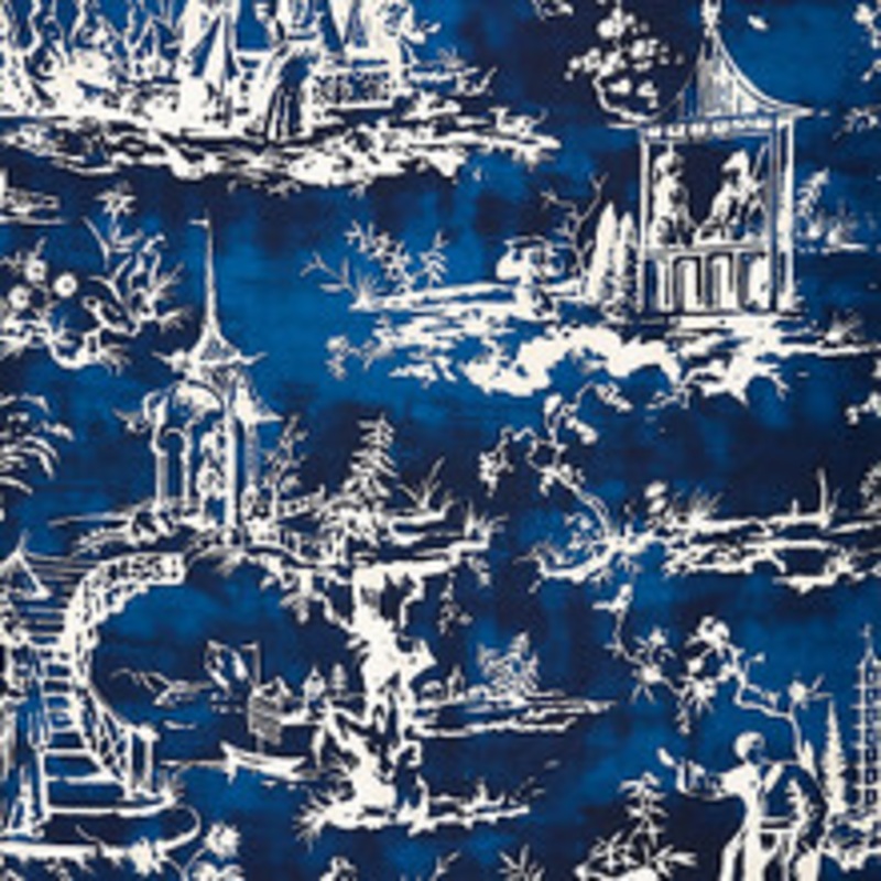Scalamandre
 Fabric Summer Palace/Indigo Sc 000316561