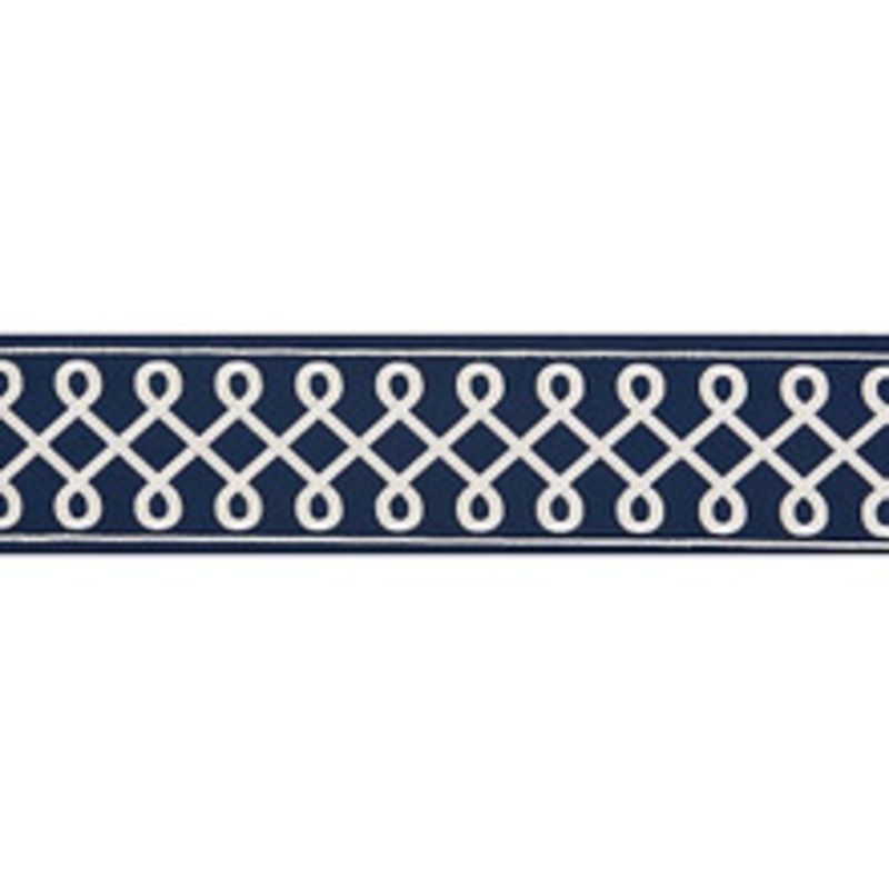 Scalamandre
 Trim Soutache Embroidered Tape/Navy Sc 0006T3281
