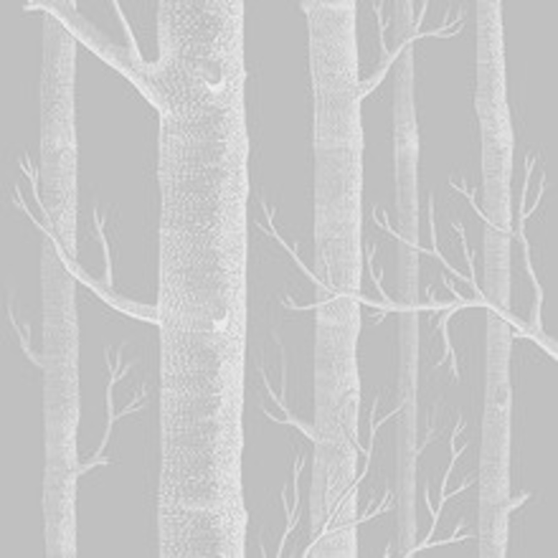 Cole & Son Wallcovering Woods Grey/White