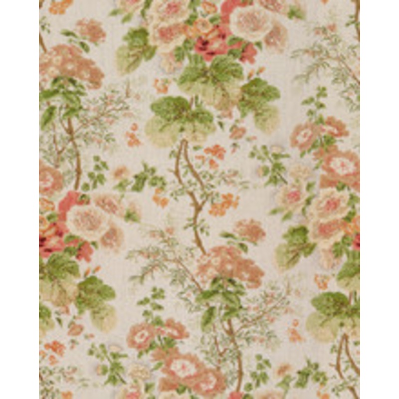 Lee Jofa Fabric Hollyhock Hdb Coral/Apple