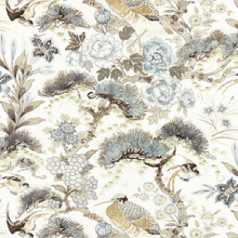 Scalamandre
 Fabric Shenyang Linen Print/Parchment Sc 000116601