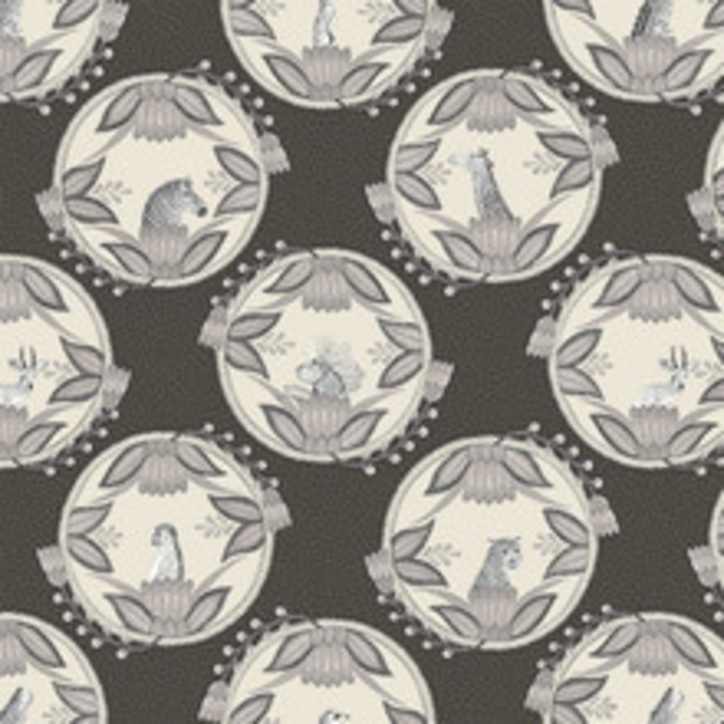 Cole & Son Wallcovering Ardmore Cameos Black & White