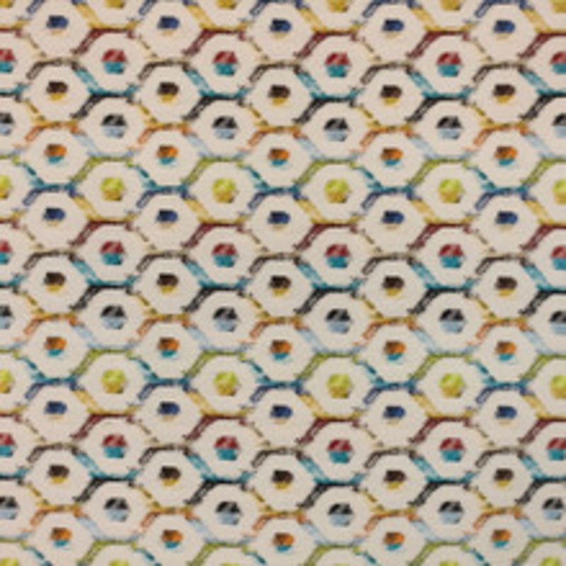 RM CoCo Fabric Watercolor Trellis Sea Coral