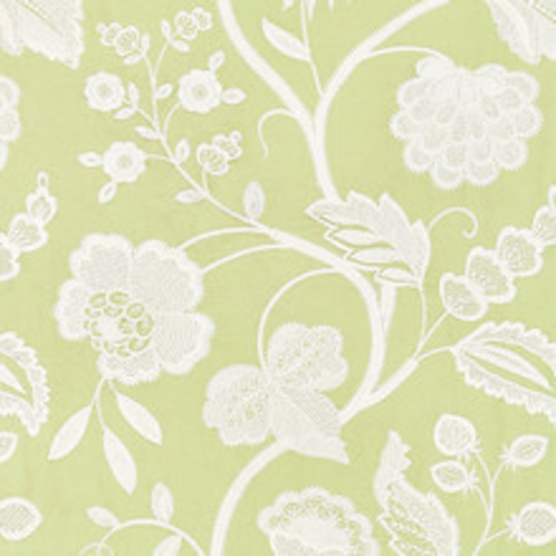 Scalamandre
 Fabric Kensington Embroidery/Celery Sc 000227151