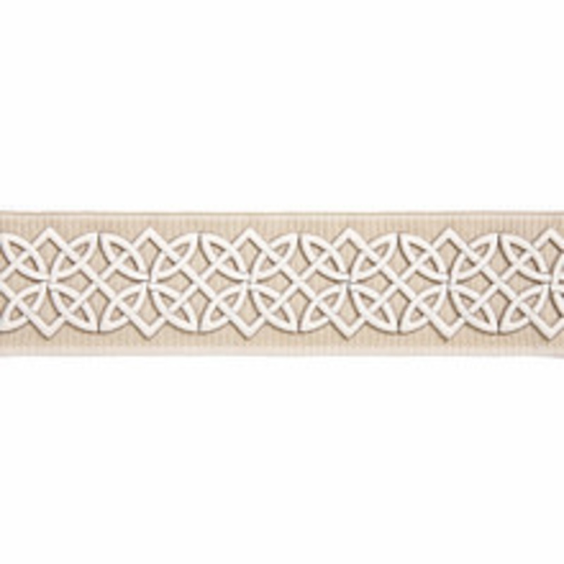 Scalamandre
 Trim Celtic Embroidered Tape/Linen Sc 0001T3282