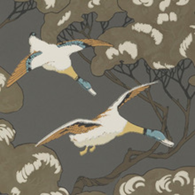 Mulberry Wallcovering Flying Ducks Charcoal