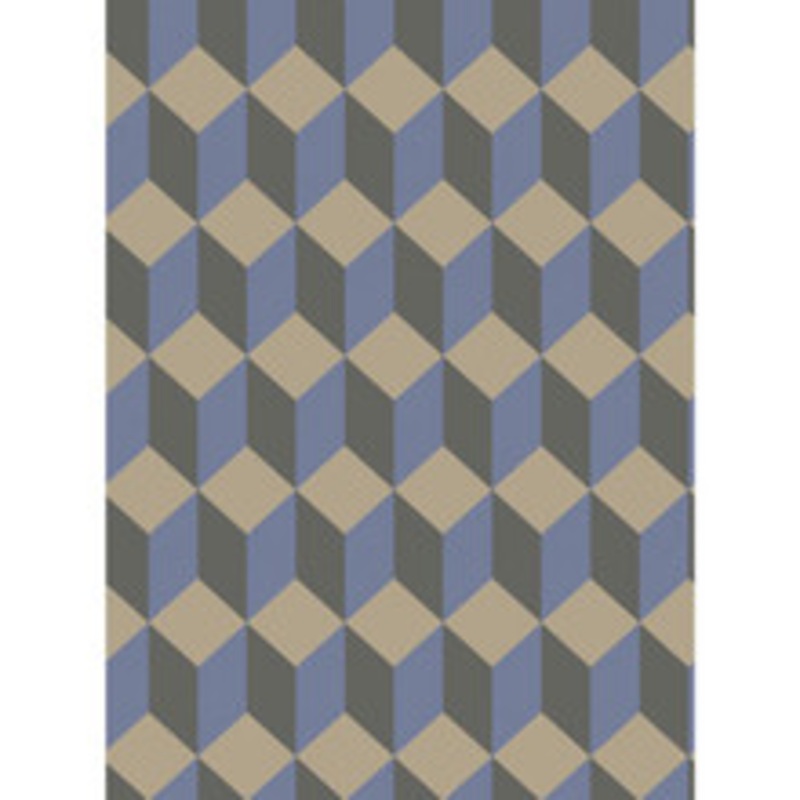 Cole & Son Wallcovering Delano Blue And Black