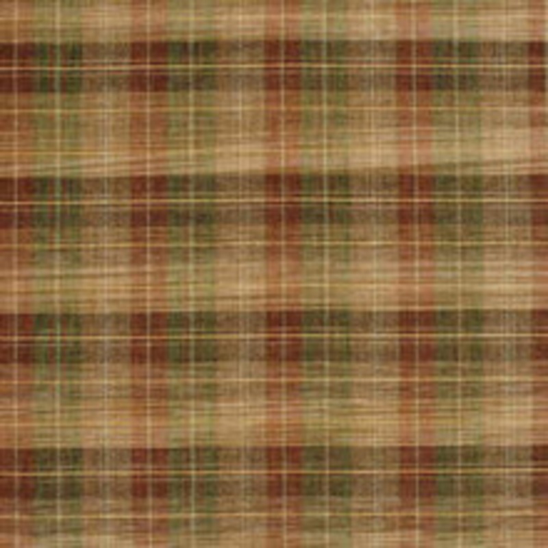 Mulberry Fabric Clan Chenille Burnt Orange/Green/Nutmeg