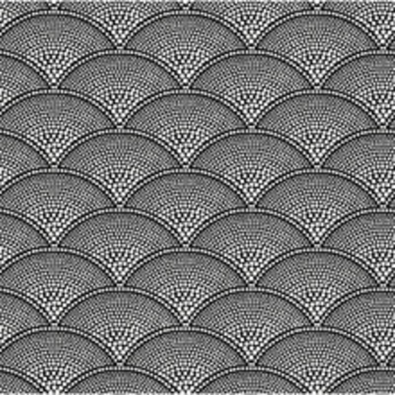 Cole & Son Fabric Feather Fan Wht On Blk