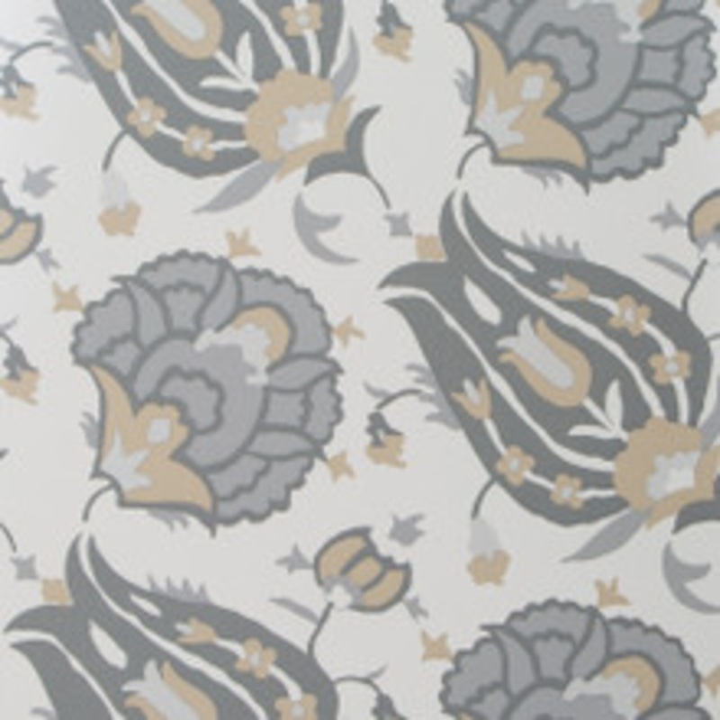 Lee Jofa Modern Wallcovering Turkish Flower Dove/Stone