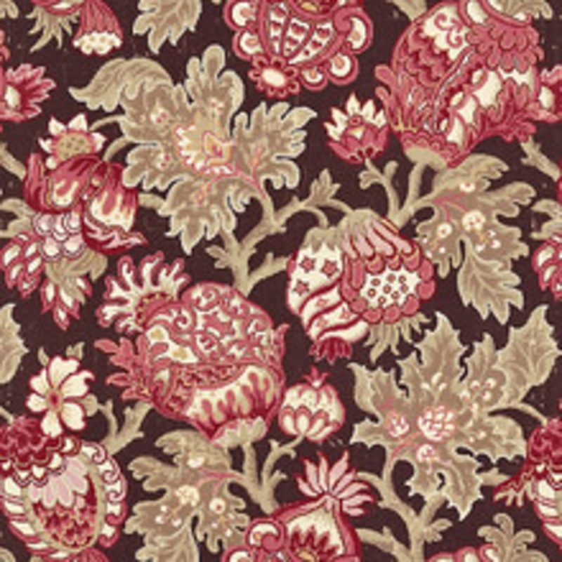 Scalamandre
 Fabric Canterbury Linen Print/Mulberry Sc 000416593