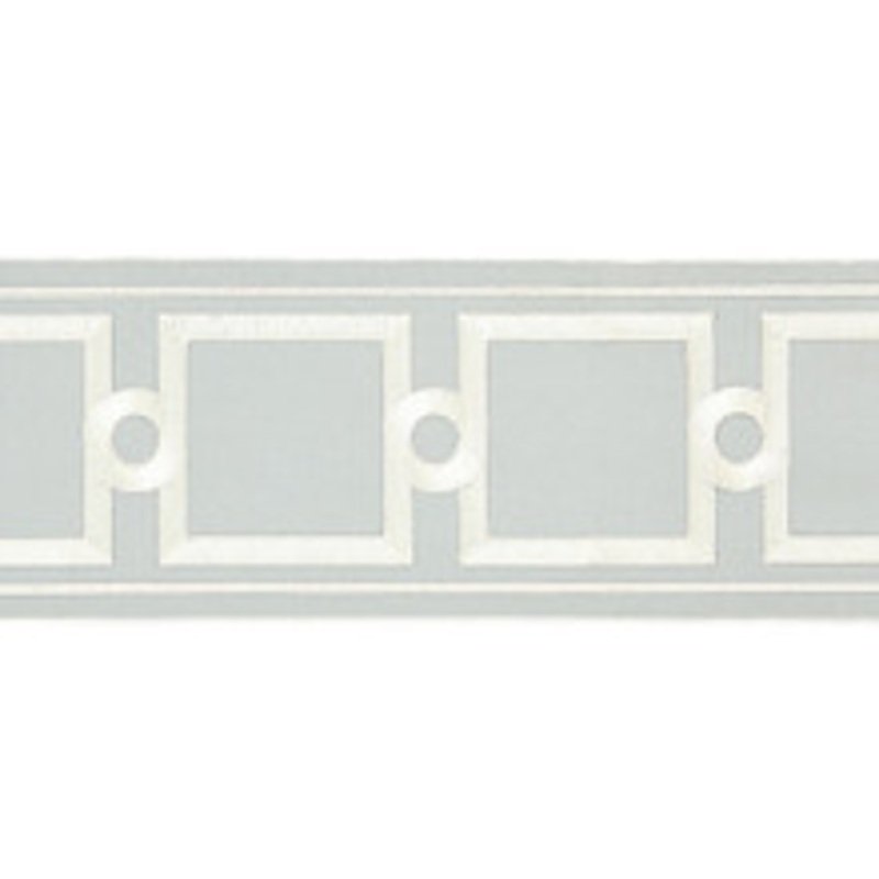 Scalamandre
 Trim Square Link Embroidered Tape/Rain Sc 0003T3287