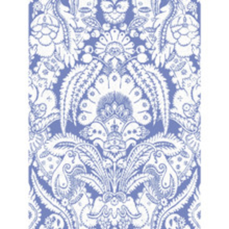 Cole & Son Wallcovering Chatterton Blue And White