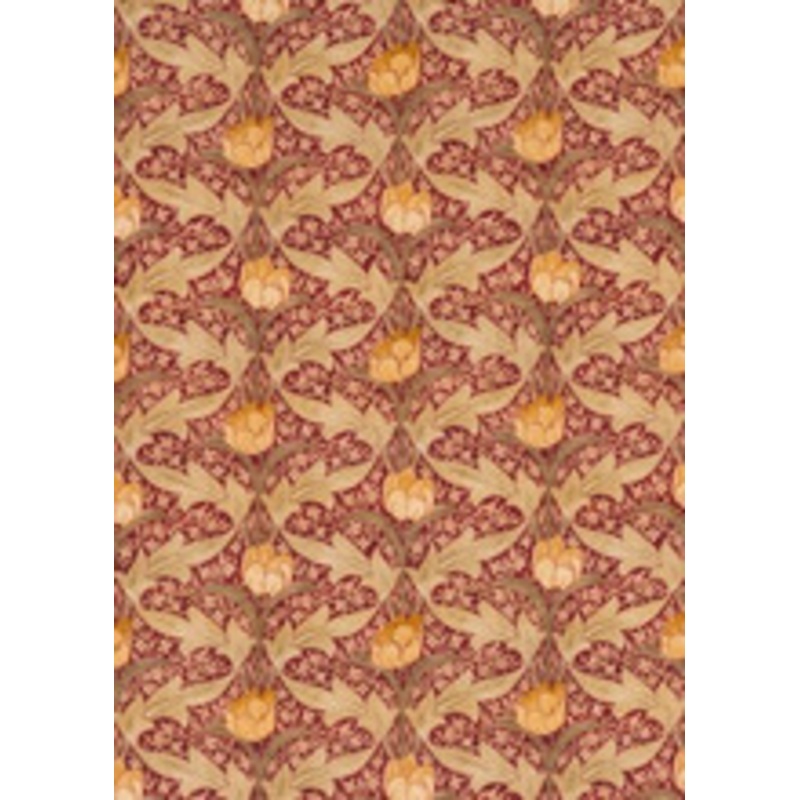 G P & J Baker Fabric Tulip & Jasmine Red/Ochre