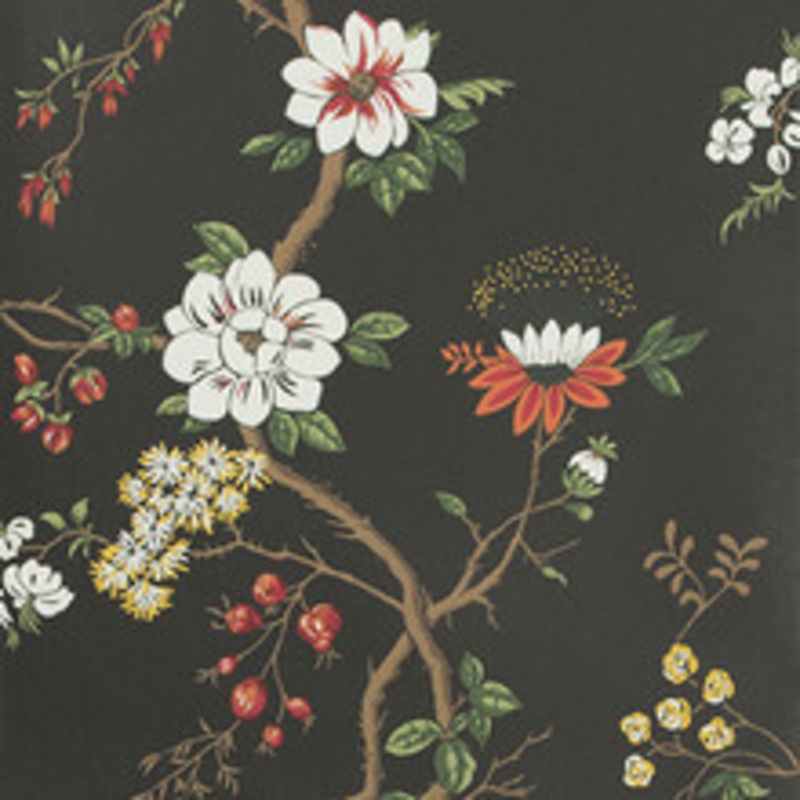Cole & Son Wallcovering Camellia White/Red/Charco