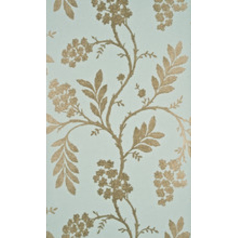 G P & J Baker Wallcovering Oleander Aqua/Bronze