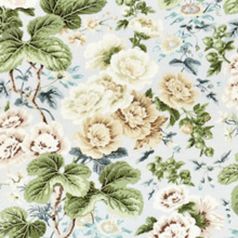 Scalamandre
 Fabric Highgrove Linen Print/Rain Sc 000316595