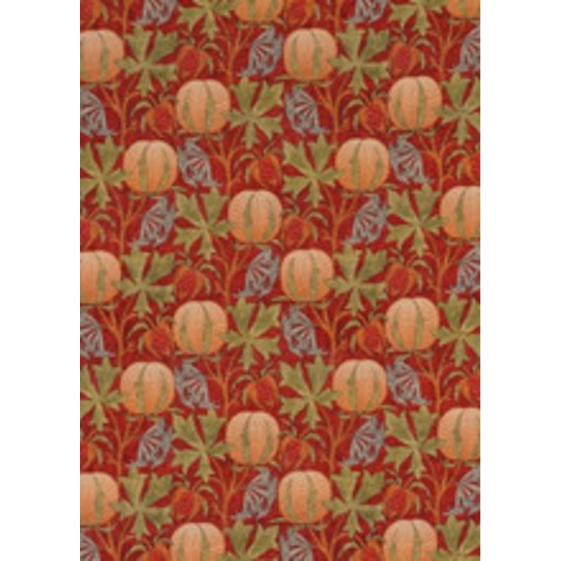 G P & J Baker Fabric Pumpkins Red/Green