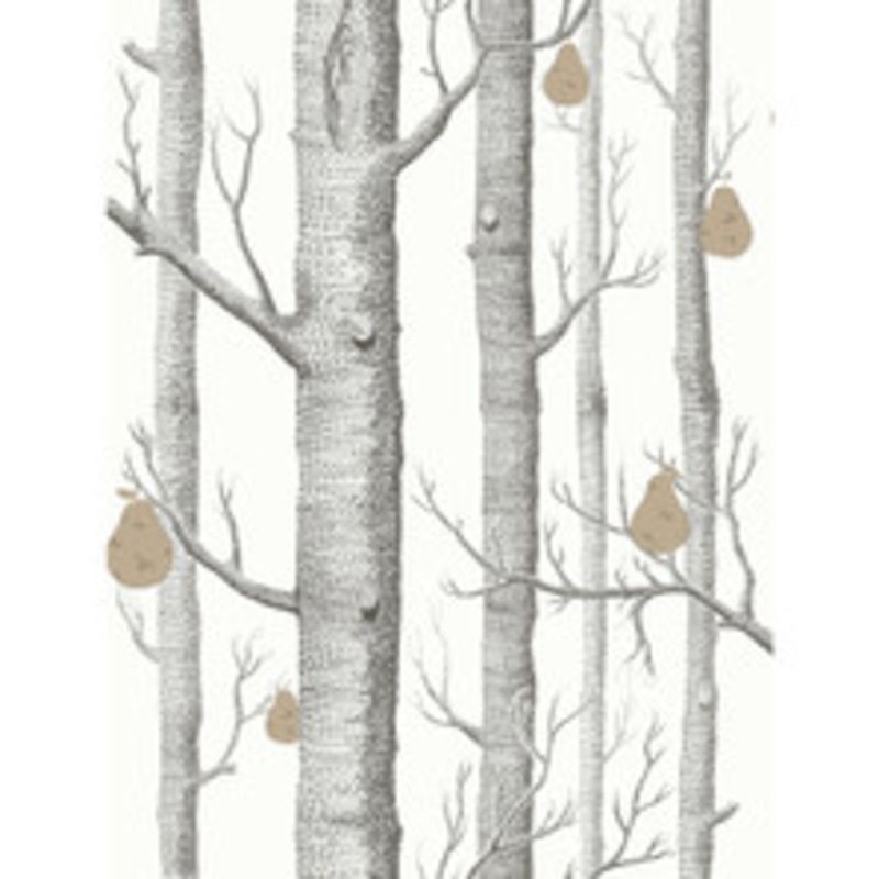 Cole & Son Wallcovering Woods & Pears Blk/Wht/Brnz