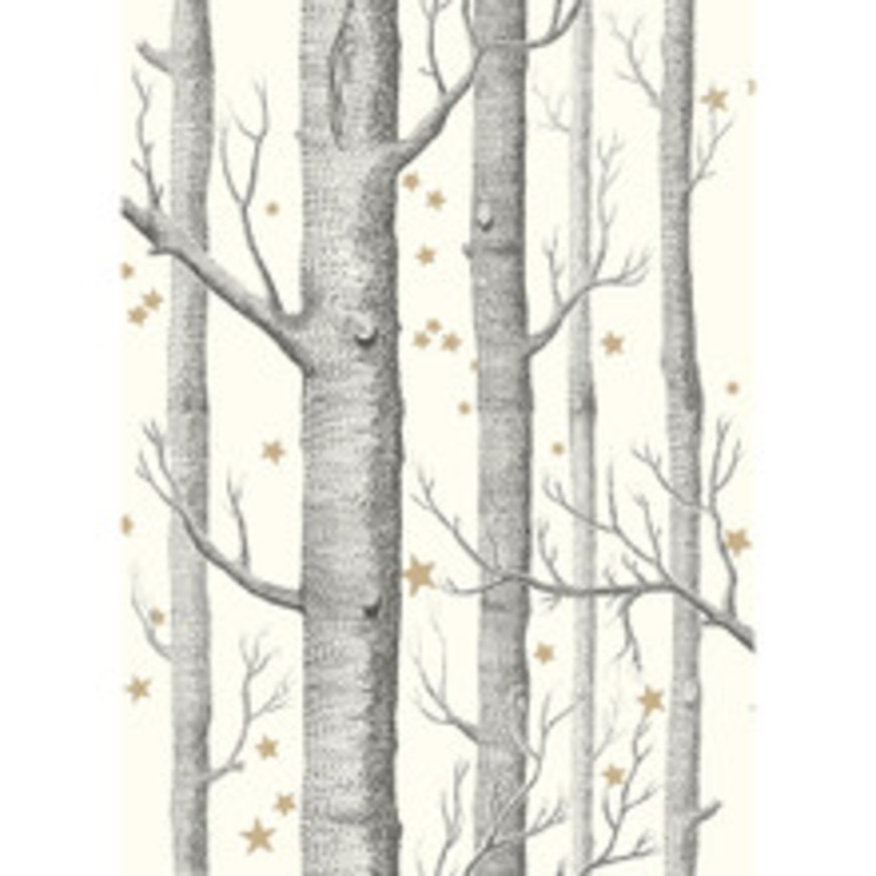 Cole & Son Wallcovering Woods & Stars Black &White