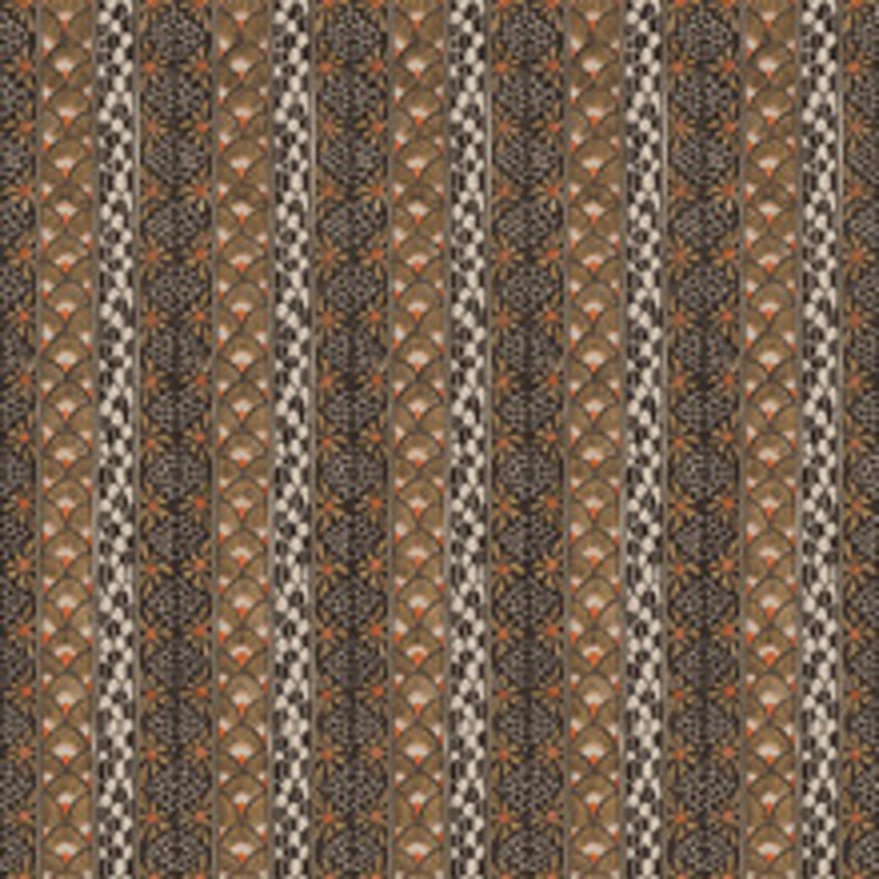 Cole & Son Wallcovering Ardmore Border Black & Burnt Orange