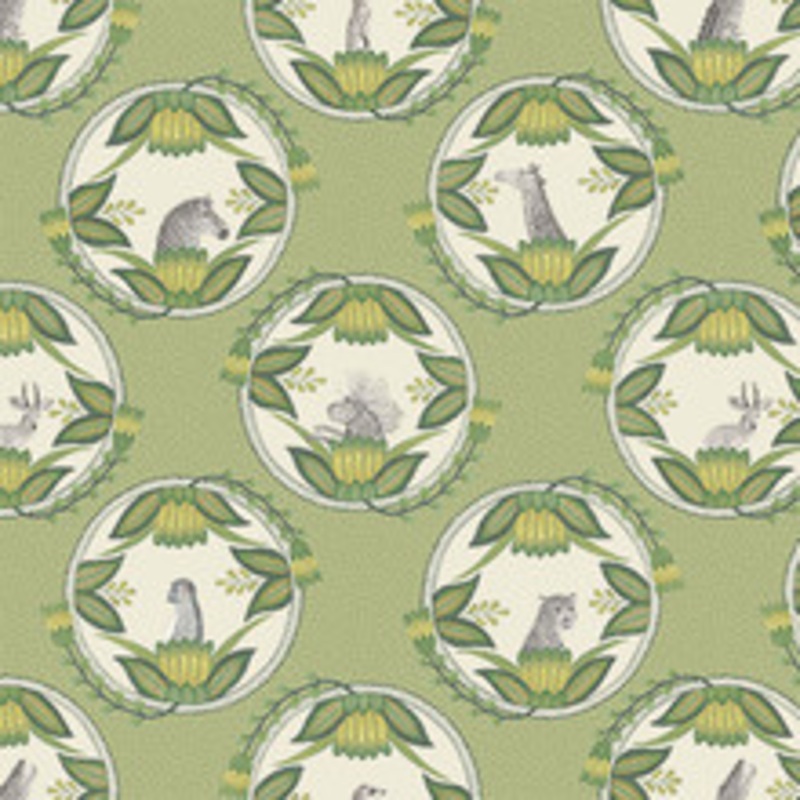 Cole & Son Wallcovering Ardmore Cameos Green