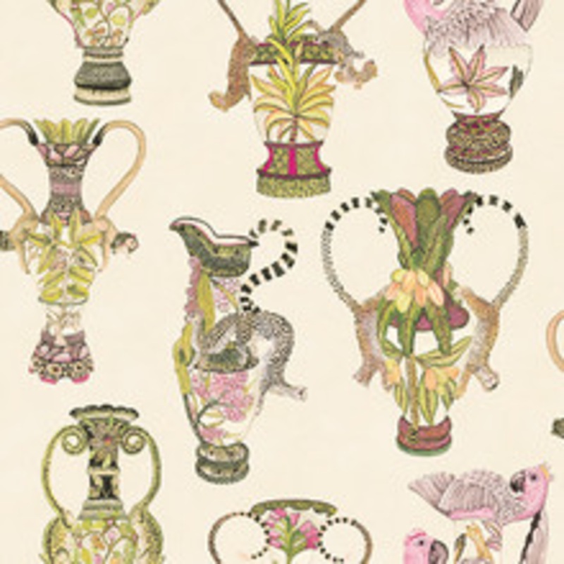 Cole & Son Wallcovering Khulu Vases Cream & Multi
