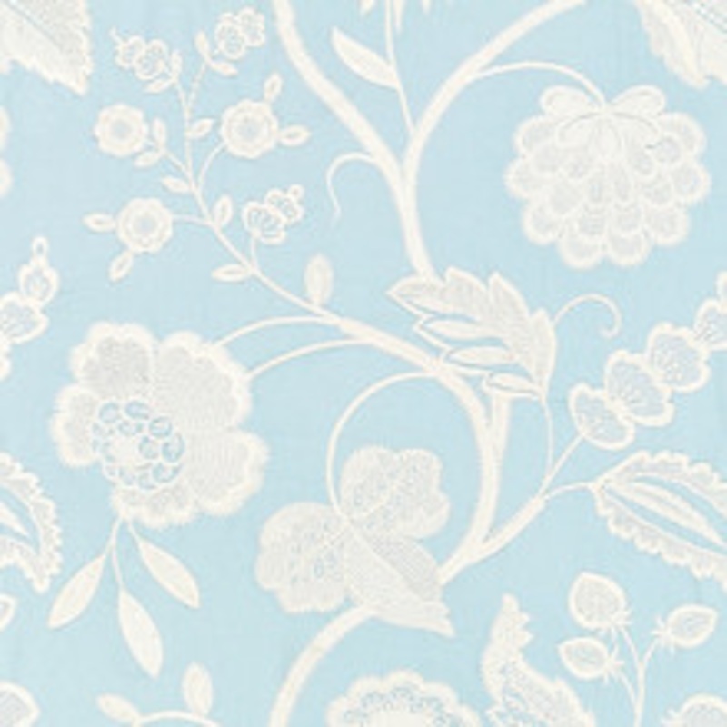 Scalamandre
 Fabric Kensington Embroidery/Sky Sc 000327151