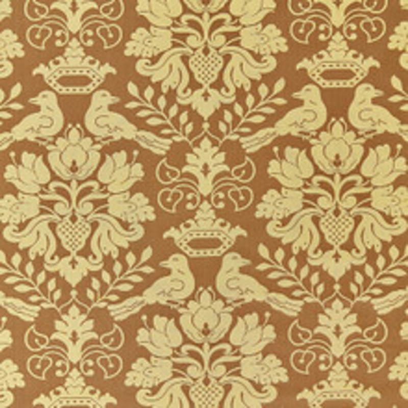 Scalamandre
 Fabric Love Bird/Chocolate & Gold Sc 00131098Mm