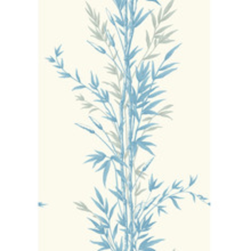 Cole & Son Wallcovering Bamboo Blue On Ivory