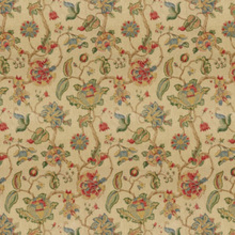 Lee Jofa Fabric Tidewater Block Ruby/Blue