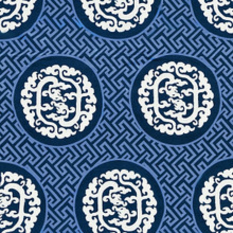 Scalamandre
 Fabric Dragon’S Fret Embroidery/Midnight Sc 000227215