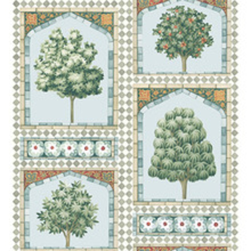 Cole & Son Wallcovering Sultan’S Palace Print Room Blue & Duck Egg