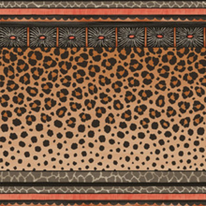 Cole & Son Wallcovering Zulu Border Red & Brown