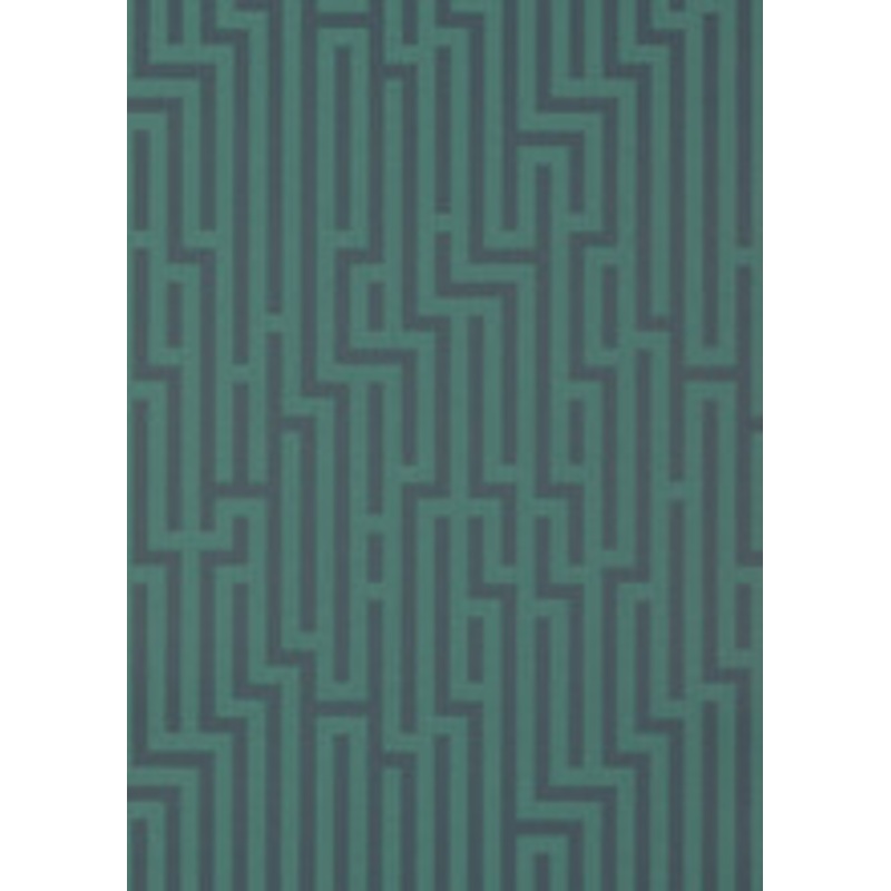 G P & J Baker Wallcovering Fretwork Indigo/Teal