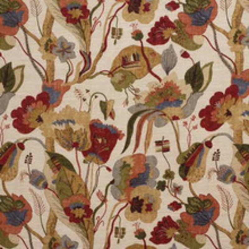G P & J Baker Fabric California Red/Cream