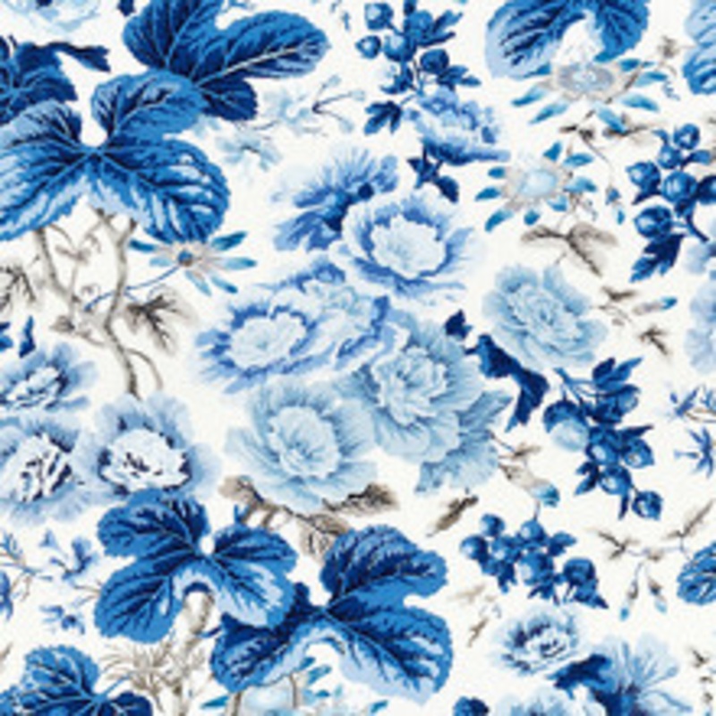 Scalamandre
 Fabric Highgrove Linen Print/Porcelain Sc 000416595