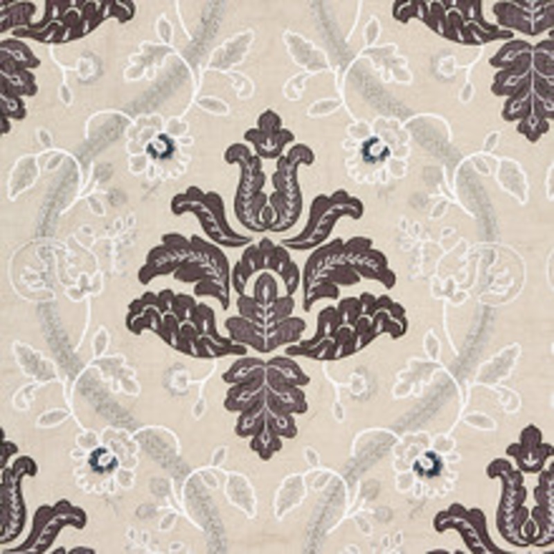Scalamandre
 Fabric Isabella Embroidery/Graphite Sc 000327033