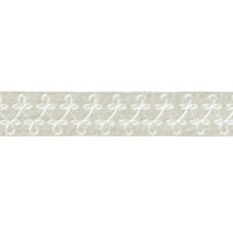 Scalamandre
 Trim Empress Embroidered Tape/Linen Sc 0001T3321