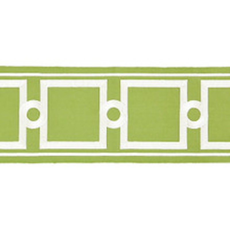 Scalamandre
 Trim Square Link Embroidered Tape/Pear Sc 0004T3287