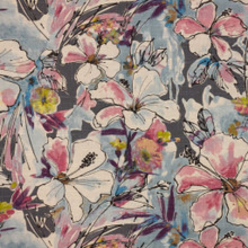 RM CoCo Fabric Floral Splash Pink Flannel