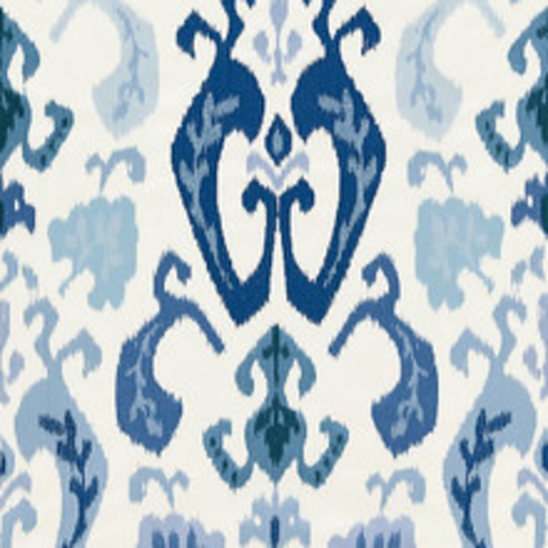 Scalamandre
 Fabric Mandalay Ikat Embroidery/Porcelain Sc 000227172