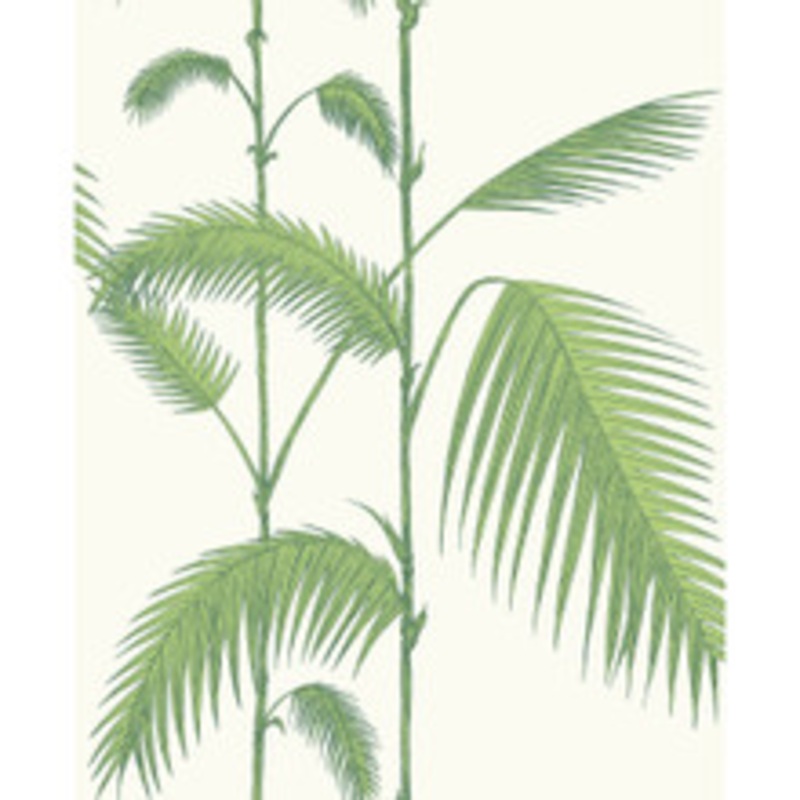 Cole & Son Wallcovering Palm Leaves Green/White