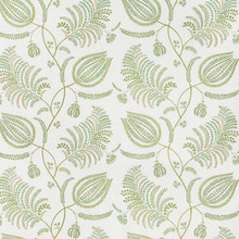 Lee Jofa Fabric Palmero Emb Ivory/Leaf
