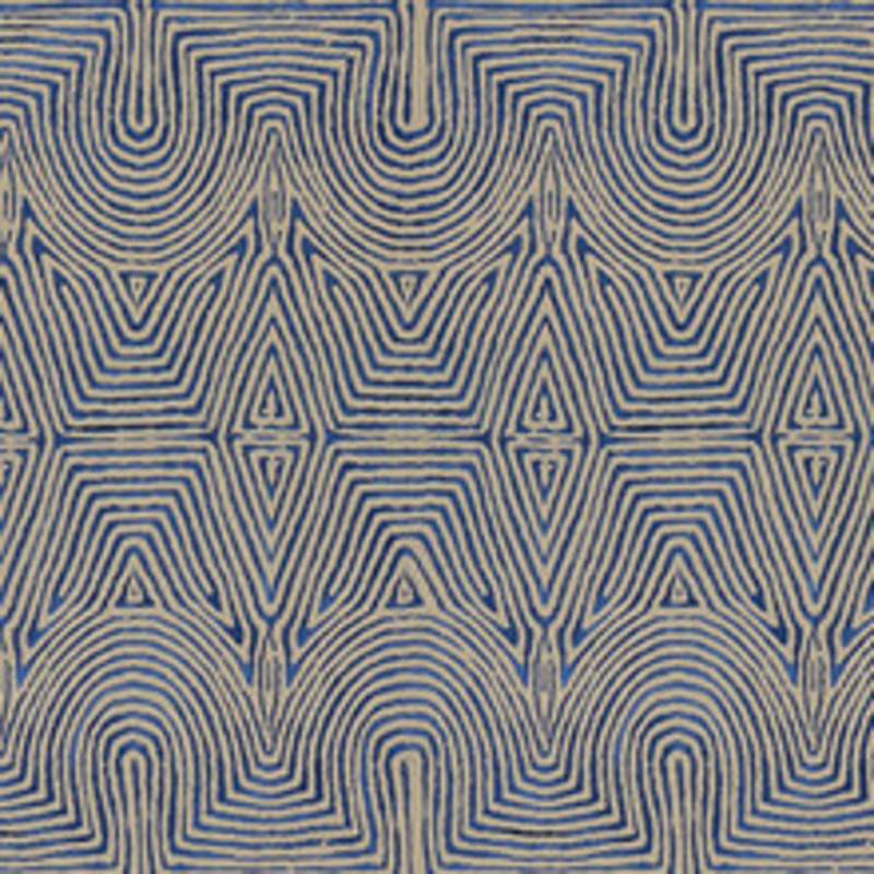 Lee Jofa Modern Fabric Julia Emb Flax/Blue