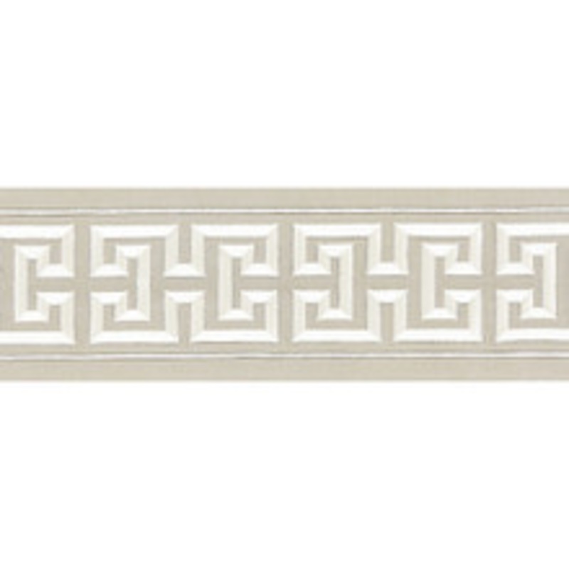 Scalamandre
 Trim Imperial Embroidered Tape/Pearl Grey Sc 0002T3280