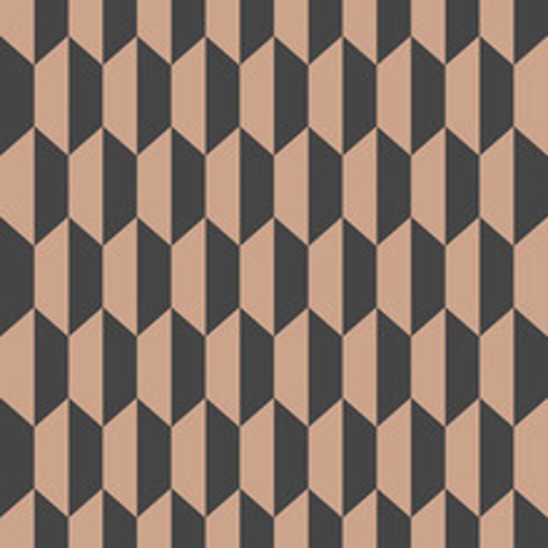 Cole & Son Wallcovering Petite Tile Charcoal/Bronze