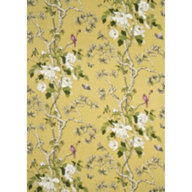 G P & J Baker Fabric Tree Peony Strong Yellow/Ivory